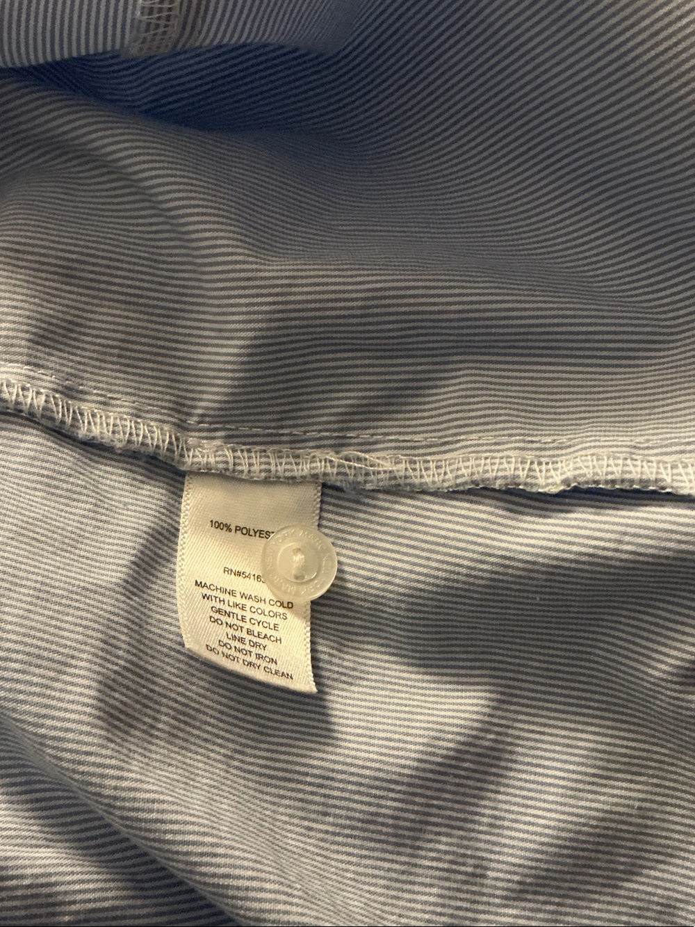 Light Blue Ruffle-Trim Button Front Blouse - Picture 8 of 8